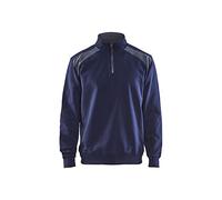 Blaklader 33531158 DEMI-ZIP 2 TONS, Bleu marine/Gris, taille XXL