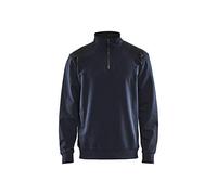 Blaklader 33531158 DEMI-ZIP 2 TONS, Marine noire/Noir, taille XXXL