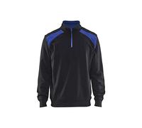 Blaklader 33531158 DEMI-ZIP 2 TONS, noir/fleur bleue, taille XXXL