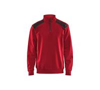 Blaklader 33531158 DEMI-ZIP 2 TONS, Rouge/Noir, taille XS
