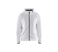 Blaklader 33632526 SWEATSHIRT AVEC FERMETURE ÉCLAIR COMPLÈTE, blanc/gris foncé, taille 4XL