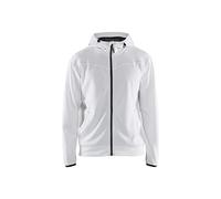 Blaklader 33632526 SWEATSHIRT AVEC FERMETURE ÉCLAIR COMPLÈTE, blanc/gris foncé, taille M