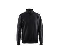 Blaklader 33691158 SWEATSHIRT AVEC DEMI FERMETURE ÉCLAIR, Noir, taille S