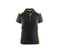 Blaklader 33901050 POLO POUR FEMMES, Noir/jaune, taille XS