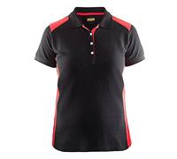 Blaklader 33901050 POLO POUR FEMMES , noir/rouge, taille XS