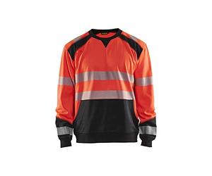 Blaklader 35412528 SWEATSHIRT HAUTE VISIBILITÉ, Rouge/Noir, taille 4XL