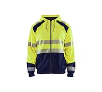 Blaklader 35462528 Pull À Capuche Haute VISIBILITÉ, Jaune/Marine, Taille L