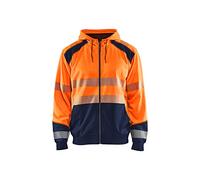 Blaklader 35462528 PULL À CAPUCHE HAUTE VISIBILITÉ, Orange/Bleu marine, taille L