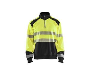 Blaklader 35562528 SWEATSHIRT HAUTE VISIBILITÉ AVEC FERMETURE ÉCLAIR, jaune/noir, taille M