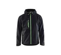 Blaklader 49492517 VESTE SOFTSHELL PRO, Noir/vert, taille 4XL