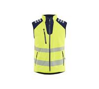 BLAKLADER Gilet de travail Softshell Haute-Visibilité 3091 Jaune fluo/Marine XXL - Vêtements de travail