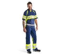 Blaklader Pantalon Artisan Haute Visibilité - Marine/Jaune Fluo