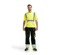Blaklader Pantalon Artisan Haute Visibilité - Noir/Jaune fluo