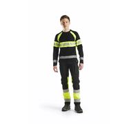Blaklader Pantalon artisan haute visibilité +stretch - Noir/Jaune fluo