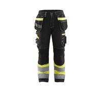 Blaklader Pantalon artisan haute visibilité +stretch - Noir/Jaune fluo