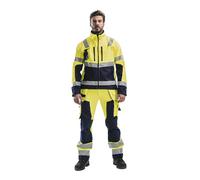 Blaklader Pantalon artisan Softshell haute visibilité - Jaune fluo/Marine
