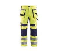 Blaklader - Pantalon artisan stretch haute-visibilité - 3389 Jaune fluo/Marine 19951831
