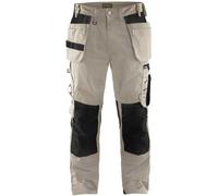 BLAKLADER Pantalon de travail artisan - 1555 - Beige / Noir / Jambes courtes / 50