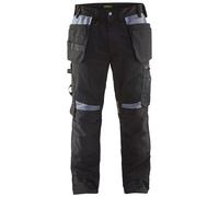 BLAKLADER Pantalon de travail artisan - 1555 - Noir / Gris clair / Jambes standards / 46