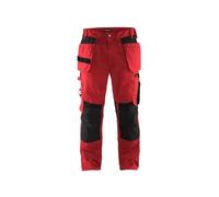 BLAKLADER Pantalon de travail artisan - 1555 - Rouge / Noir - 56 - Jambes courtes