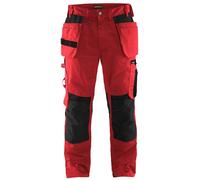 BLAKLADER Pantalon de travail artisan - 1555 - Rouge / Noir / Jambes courtes / 44