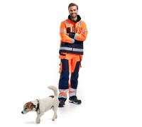 Blaklader Pantalon Softshell haute visibilité 156725175389 - Orange fluo/Marine