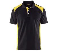 BLAKLADER Polo de travail piqué bicolore - 3324 - Noir / Jaune - 4XL