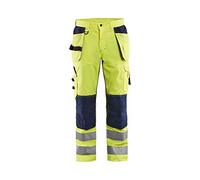 Blakläder 156518113389D124 Pantalon d´artisan aéré Haute Visibilité Taille D124 Jaune/Bleu Marine