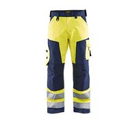 Blakläder 156618113389C50 Pantalon haute visibilité Taille C50 Jaune/Bleu Marine