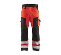 Pantalon artisan haute visibilité 1566 Rouge fluo/Noir Blaklader - 156618115599C 40