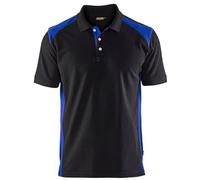 Blakläder 332410509985XL Polo piqué Taille XL Noir/Bleu Bleuet