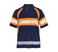 Blakläder 333810518953L Polo haute-visibilité classe 1 Taille L Bleu Marine/Orange