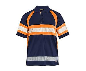 Blakläder 333810518953L Polo haute-visibilité classe 1 Taille L Bleu Marine/Orange