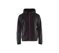 Blakläder 3363252699564XL Sweat zippé, Noir/rouge, 4XL