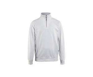 Blakläder 336911581000M Sweat col Camionneur Taille M Blanc