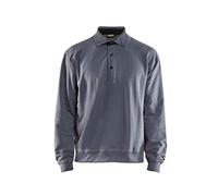 Blakläder 337011589400M Sweat col polo Taille M Gris