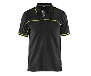 Blakläder 338910509933XXL Polo, Noir/Jaune, Taille XXL