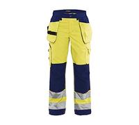Blakläder 715618113389C42 Pantalon haute visibilité pour Femme avec Sacs à Outils Taille C42 Jaune/Bleu Marine