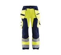 Blakläder 715618113389D21 Pantalon haute visibilité pour Femme avec Sacs à Outils Taille D21 Jaune/Bleu Marine