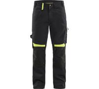 Pantalon artisan BLAKLADER Sans poches flottantes T.38 - NOIR/JAUNE FLUO - 155618609933-38