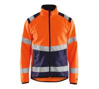 Blakläder Blakläder Blouson de signalisation softshell, orange / bleu marine, Taille unisexe: L Quantité:1