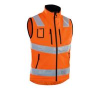 Blakläder Blakläder Gilet de signalisation softshell, orange, Taille unisexe: 2XL Quantité:1