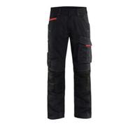 Blakläder Blakläder Pantalon de maintenance Service Plus, Noir / rouge, Taille de confection DE: 50 Quantité:1