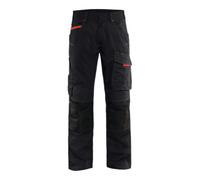 Blakläder BLAKLÄDER Pantalon de service Service Plus, noir/rouge, taille DE : 24, 091760 24 Quantité:1