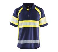 Blakläder Blakläder Polo de signalisation, bleu marine / jaune, Taille unisexe: M Quantité:1