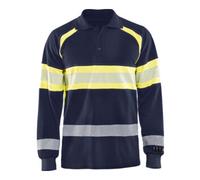 Blakläder Blakläder Polo multinorme, bleu marine / jaune, Taille unisexe: M Quantité:1