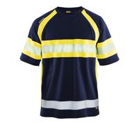 Blakläder Blakläder T-shirt de signalisation, bleu marine / jaune, Taille unisexe: 2XL Quantité:1