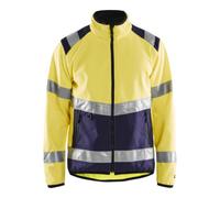 Blakläder Blakläder Veste de signalisation softshell, jaune / bleu marine, Taille unisexe: M Quantité:1