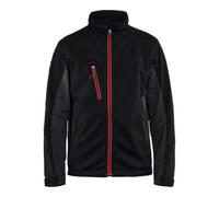 Blakläder Blakläder Veste Softshell Service Plus, Noir / rouge, Taille unisexe: M Quantité:1
