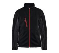 Blakläder Blakläder Veste Softshell Service Plus, Noir / rouge, Taille unisexe: XL Quantité:1